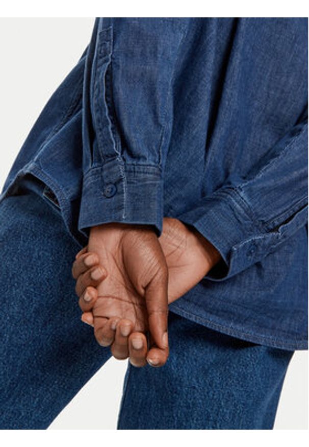 United Colors of Benetton - United Colors Of Benetton Koszula jeansowa 5FV6DQ096 Niebieski Regular Fit. Kolor: niebieski. Materiał: bawełna