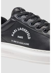 Karl Lagerfeld - KARL LAGERFELD Czarne sneakersy męskie KAPRI MENS Maison Karl Lace. Kolor: czarny #7