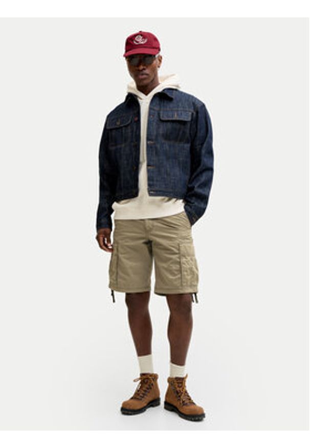 Jack & Jones Szorty materiałowe Cole Frank 12291369 Zielony Regular Fit. Kolor: zielony. Materiał: bawełna