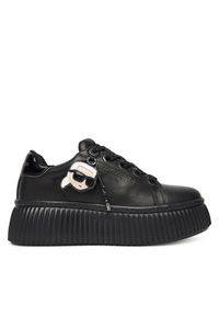 Karl Lagerfeld - KARL LAGERFELD Sneakersy KL42376T Czarny. Kolor: czarny. Materiał: skóra