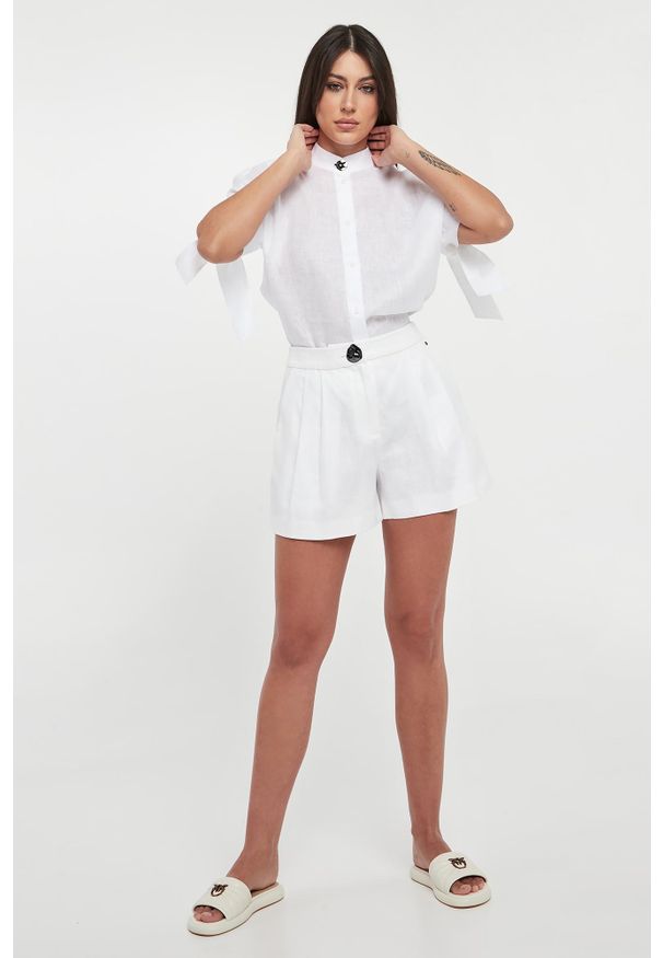 Armani Exchange - Koszula damska lniana ARMANI EXCHANGE. Materiał: len