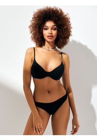 Sinsay - Dół od bikini - czarny. Kolor: czarny. Materiał: materiał