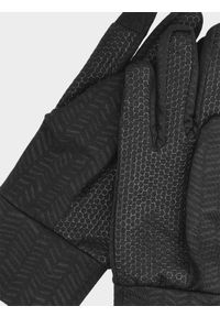 4f - Rękawiczki dzianinowe Touch Screen uniseks - czarne. Kolor: czarny. Materiał: dzianina. Styl: casual #2
