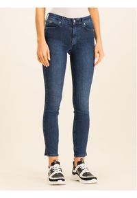 Jeansy Calvin Klein. Kolor: niebieski. Materiał: jeans #1