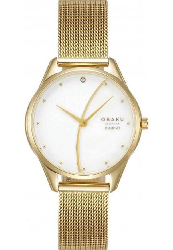 OBAKU - Zegarek damski Obaku Denmark V297LXGXMG-DWW złoty. Kolor: złoty