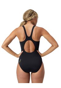 Strój pływacki jednoczęściowy Speedo Placement Muscleback. Kolor: czarny, wielokolorowy, żółty