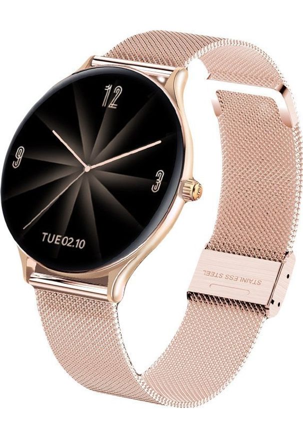 NoName - Smartwatch Elegancki Smartwatch Heelly Zloty. Rodzaj zegarka: smartwatch. Styl: elegancki