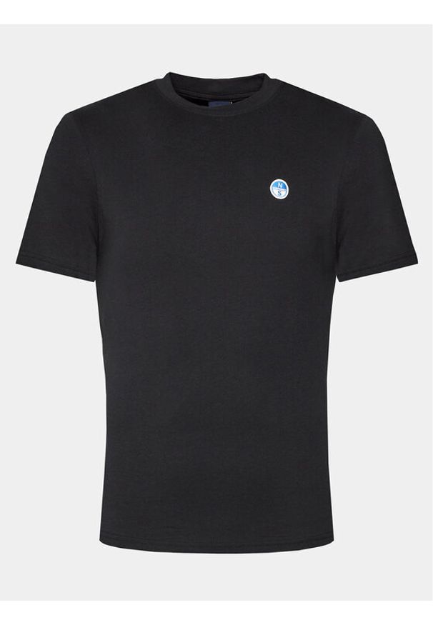North Sails T-Shirt Bollo 692970 Czarny Regular Fit. Kolor: czarny. Materiał: bawełna
