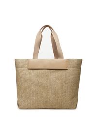 Calvin Klein Torebka Ck Raffia Large Shopper K60K613025 Beżowy. Kolor: beżowy