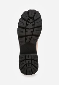 Born2be - Ciemnobeżowe Lakierowane Półbuty Mary Jane na Obcasie i Platformie Daloma. Zapięcie: pasek. Kolor: beżowy. Materiał: lakier. Sezon: wiosna, jesień, lato. Obcas: na obcasie. Wysokość obcasa: średni #7