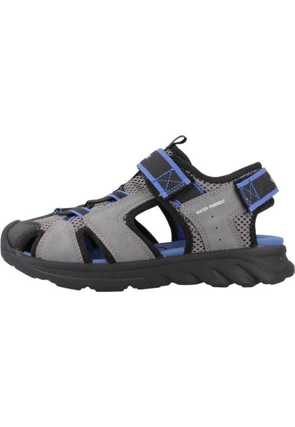 Geox - Sandały GEOX SANDAL AIRADYUM F Szary. Kolor: szary. Materiał: syntetyk, tkanina. Sezon: lato