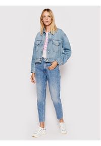 BOSS - Boss Kurtka jeansowa 50474222 Niebieski Regular Fit. Kolor: niebieski. Materiał: bawełna, jeans #4