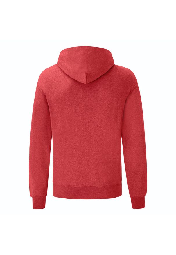 FRUIT OF THE LOOM - Męska Klasyczna Bluza Z Kapturem. Typ kołnierza: kaptur. Kolor: czerwony