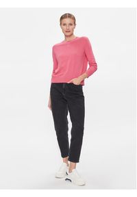 Tommy Jeans Sweter Tjw Essential Crew Neck Sweater DW0DW17254 Różowy Regular Fit. Kolor: różowy. Materiał: bawełna #3