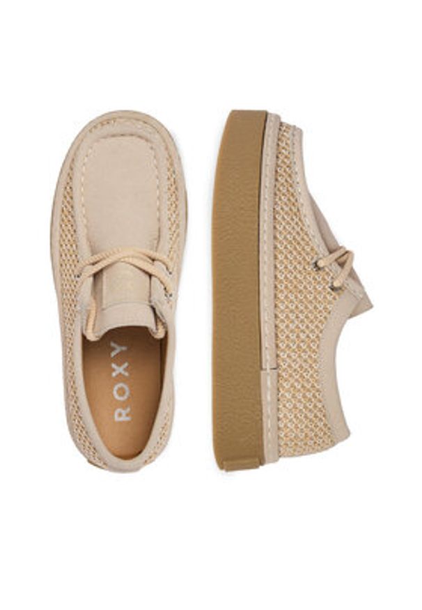 Roxy Półbuty CWBEOB-YB24A030-1 Beżowy. Kolor: beżowy. Materiał: materiał