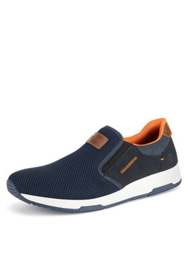 Rieker Sneakersy CEO-B3450-14 Granatowy. Kolor: niebieski. Materiał: materiał
