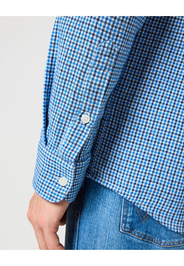 Wrangler - WRANGLER MĘSKA KOSZULA 1 PKT SHIRT WRANGLER BLUE 112357232 W5X2018059
