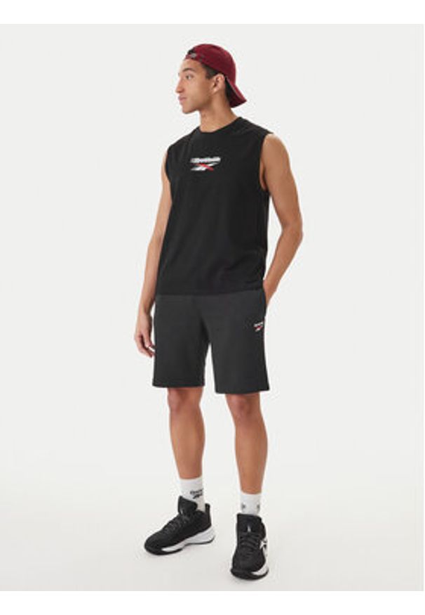 Reebok Tank top Bradshaw RK25560CCM Czarny Regular Fit. Kolor: czarny. Materiał: bawełna