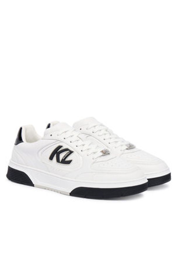 Karl Lagerfeld - KARL LAGERFELD Sneakersy KL53025 Biały. Kolor: biały. Materiał: skóra