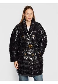 Pinko - PINKO Płaszcz zimowy Izar 1G18CX A00N Czarny Regular Fit. Kolor: czarny. Materiał: syntetyk. Sezon: zima