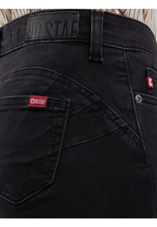 Big-Star - Jeansy damskie push up z wysokim stanem szare Melinda High Waist 895. Stan: podwyższony. Kolor: szary. Styl: elegancki, sportowy, rockowy