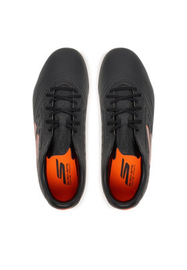 skechers - Skechers Buty do piłki nożnej Gold Tf 252016 BKOR Czarny. Kolor: czarny. Materiał: skóra