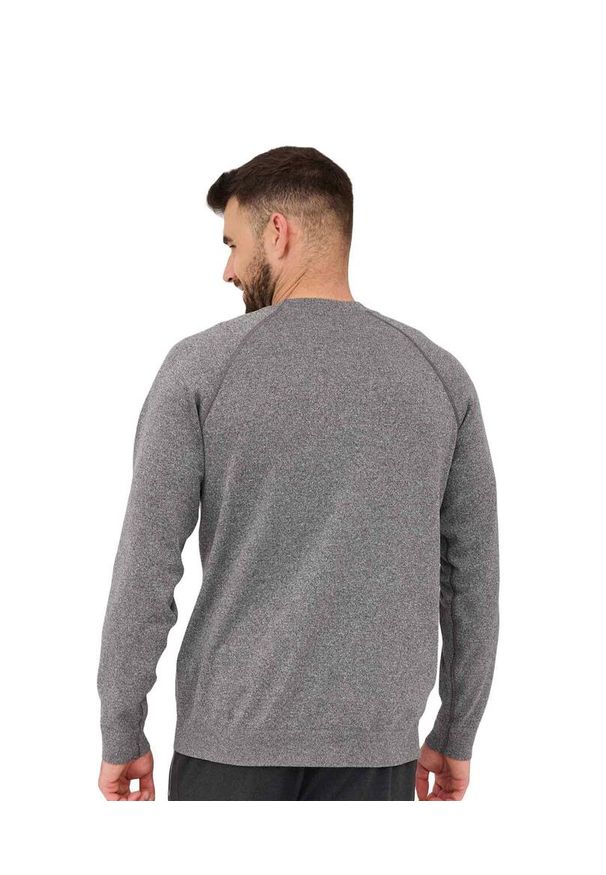 Bluza męska wełniana Brubeck OUTDOOR MERINO. Kolor: szary. Materiał: poliester, wełna, poliamid, elastan. Styl: sportowy. Sport: outdoor