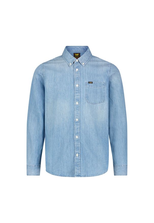 Lee - LEE MĘSKA KOSZULA JEANSOWA BUTTON DOWN Bueller 112355641 L880008566. Typ kołnierza: button down. Materiał: jeans