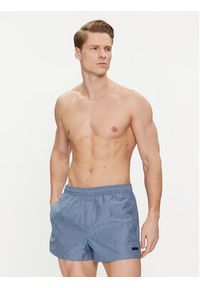 Calvin Klein Swimwear Szorty kąpielowe KM0KM01000 Niebieski Regular Fit. Kolor: niebieski. Materiał: syntetyk #2