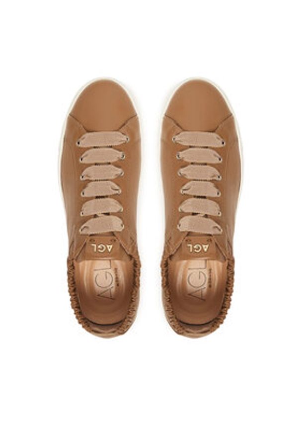 AGL Sneakersy Suzie D936001PGKT018G497 Brązowy. Kolor: brązowy. Materiał: skóra, zamsz