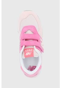 New Balance Buty dziecięce PV574WM1 kolor różowy. Nosek buta: okrągły. Zapięcie: rzepy. Kolor: różowy. Materiał: guma. Model: New Balance 574 #5