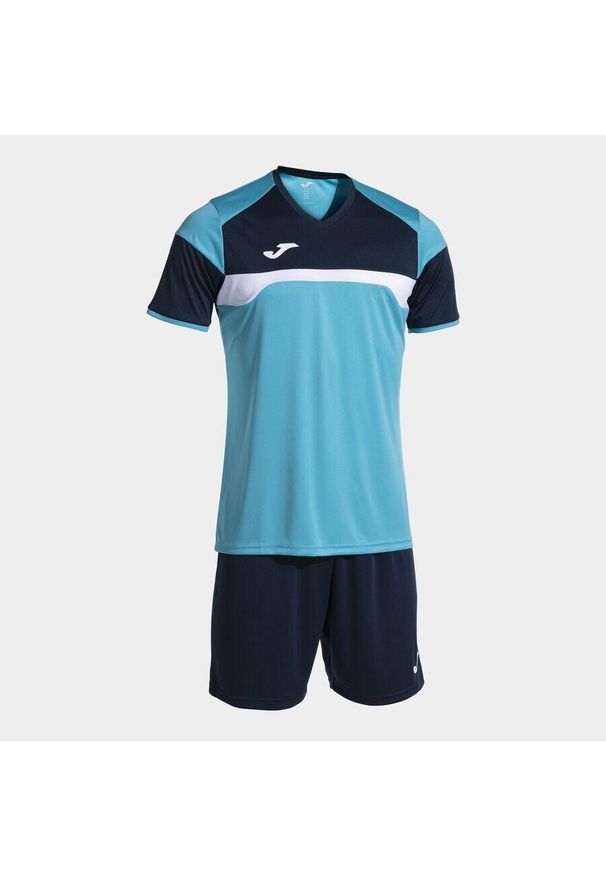 Zestaw Sportowy Unisex Joma Danubio III - Turquoise/Navy Oddychający. Kolor: niebieski. Materiał: dresówka. Sport: piłka nożna