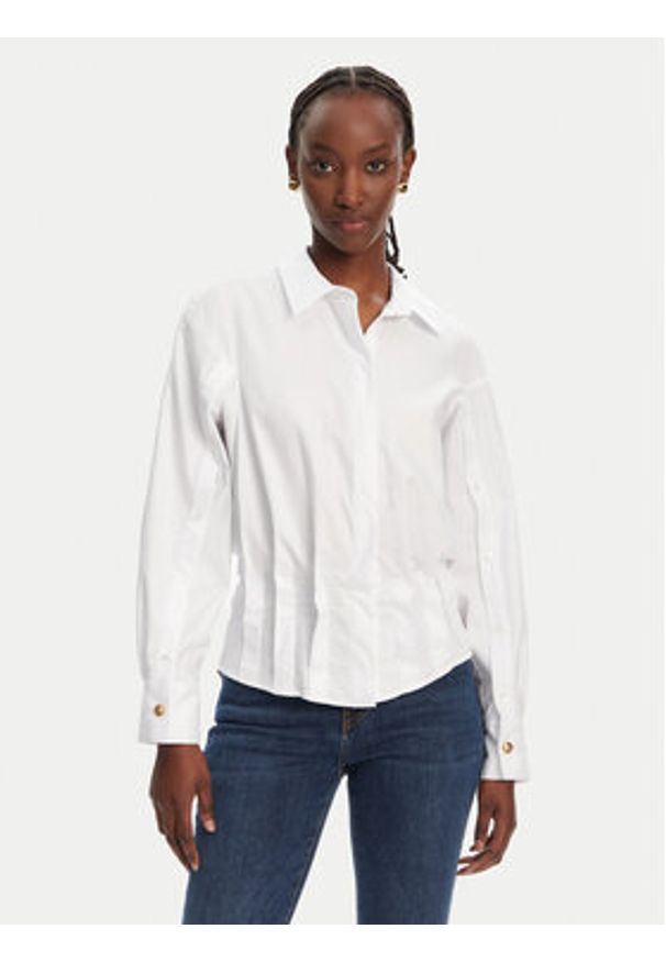 Elisabetta Franchi Koszula CA09852E2 100 Biały Regular Fit. Kolor: biały. Materiał: bawełna