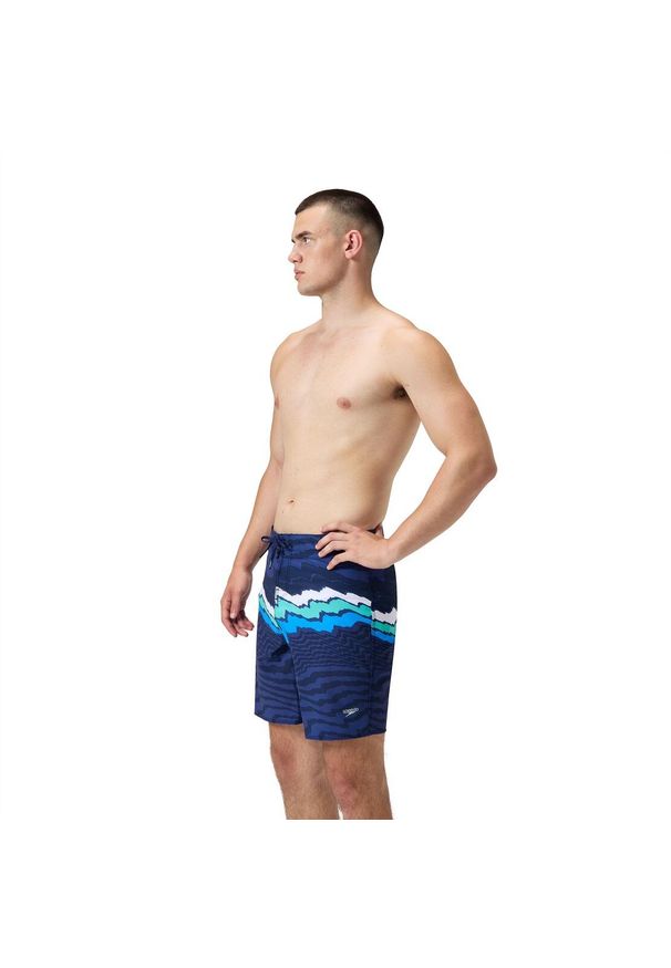 Spodenki szorty męskie kąpielowe Speedo Stripe Flex BoardShort. Kolor: niebieski