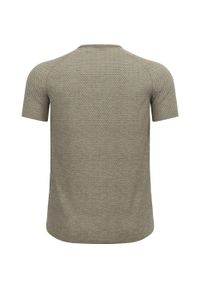 Koszulka męska Odlo ESSENTIAL SEAMLESS T-shirt crew neck l/s. Kolor: brązowy. Sport: bieganie