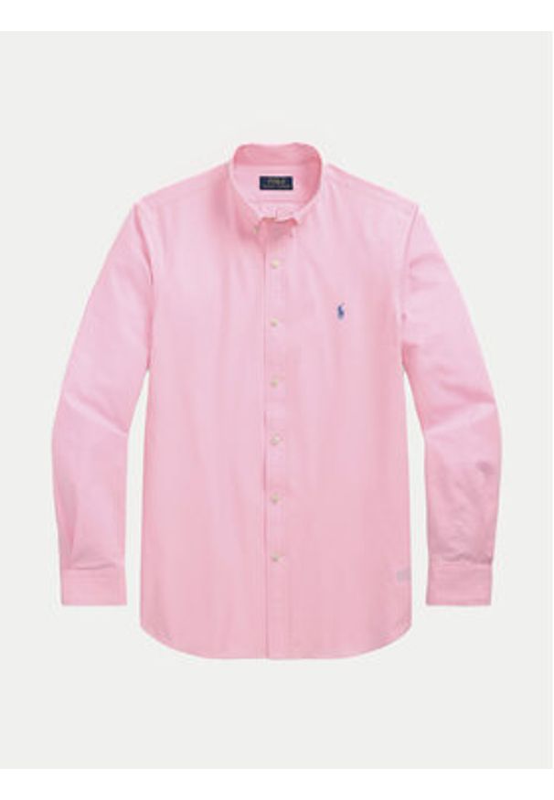 Polo Ralph Lauren Koszula 710929348003 Różowy Slim Fit. Typ kołnierza: polo. Kolor: różowy. Materiał: bawełna