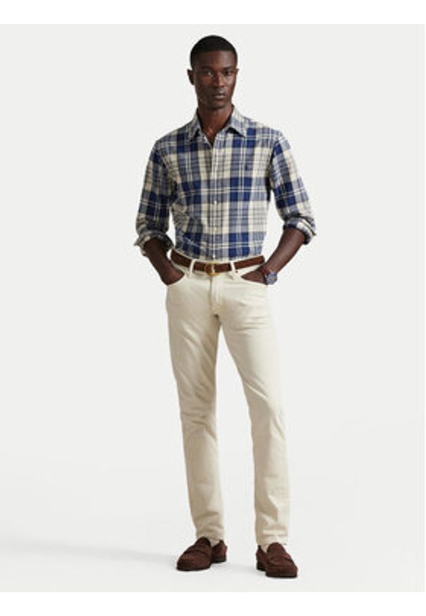 Polo Ralph Lauren Koszula 710953707004 Granatowy Custom Fit. Typ kołnierza: polo. Kolor: niebieski. Materiał: bawełna