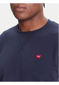 Wrangler Bluza Sign Off 112350534 Granatowy Regular Fit. Kolor: niebieski. Materiał: bawełna