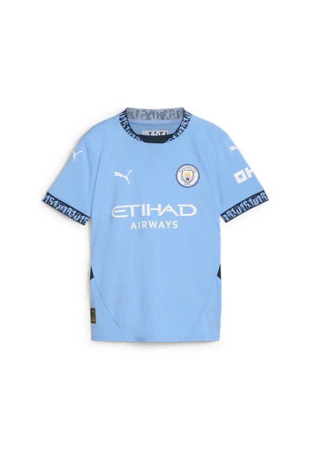 Puma - Młodzieżowa koszulka domowa Manchester City 24/25 PUMA Team Light Blue Marine. Kolor: niebieski. Sport: piłka nożna