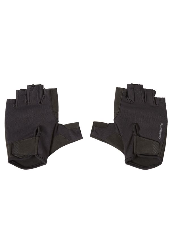 CORENGTH - Rękawiczki do treningu siłowego Corength 100. Kolor: czarny. Materiał: skóra, materiał. Sezon: lato. Sport: fitness