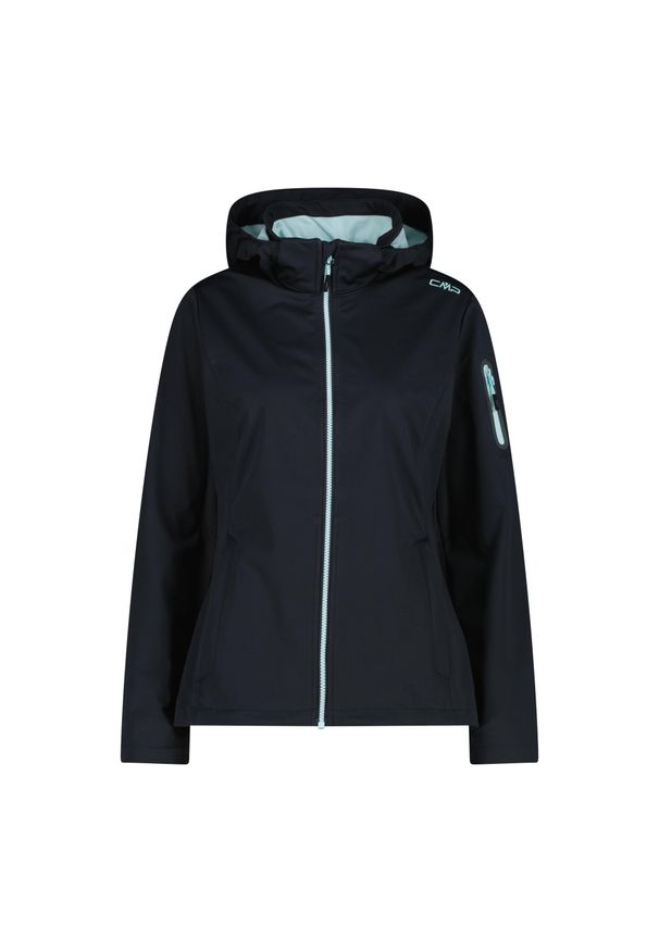 Kurtka damska turystyczna CMP 39A5016. Typ kołnierza: kaptur. Kolor: szary. Materiał: softshell. Sport: turystyka piesza