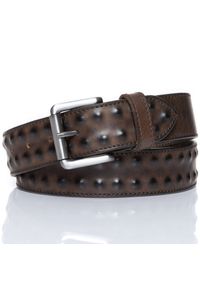 Mustang - MUSTANG PASEK SKÓRZANY 40 mm SOPO-MUS066. Materiał: skóra. Wzór: paski. Styl: klasyczny #1