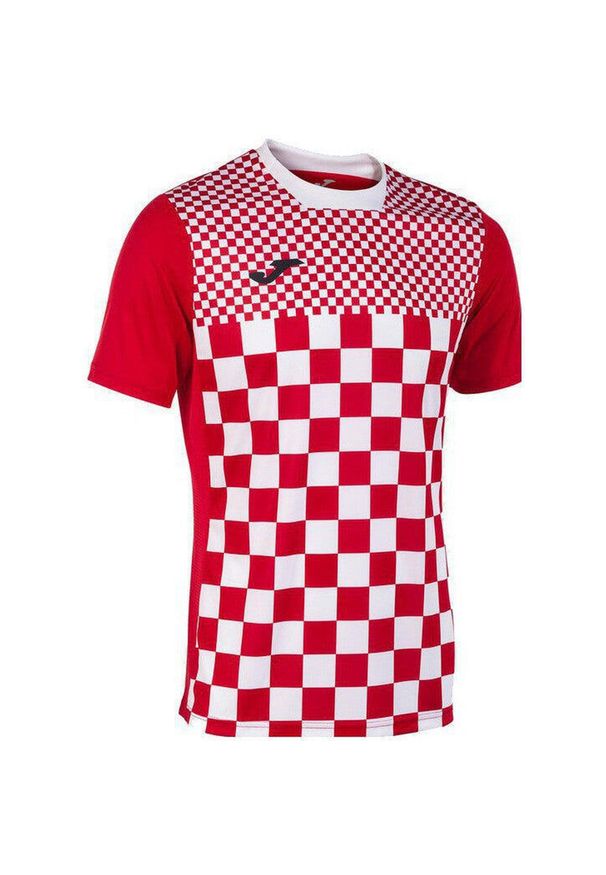 Koszulka Sportowa Joma Flag III Czerwona i Biała XL - Oddychająca i Trwała. Kolor: czerwony, wielokolorowy, biały. Sport: piłka nożna