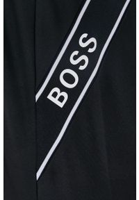 BOSS - Boss Bluza Athleisure męska kolor czarny z nadrukiem. Okazja: na co dzień. Kolor: czarny. Materiał: materiał, dzianina. Wzór: nadruk. Styl: casual