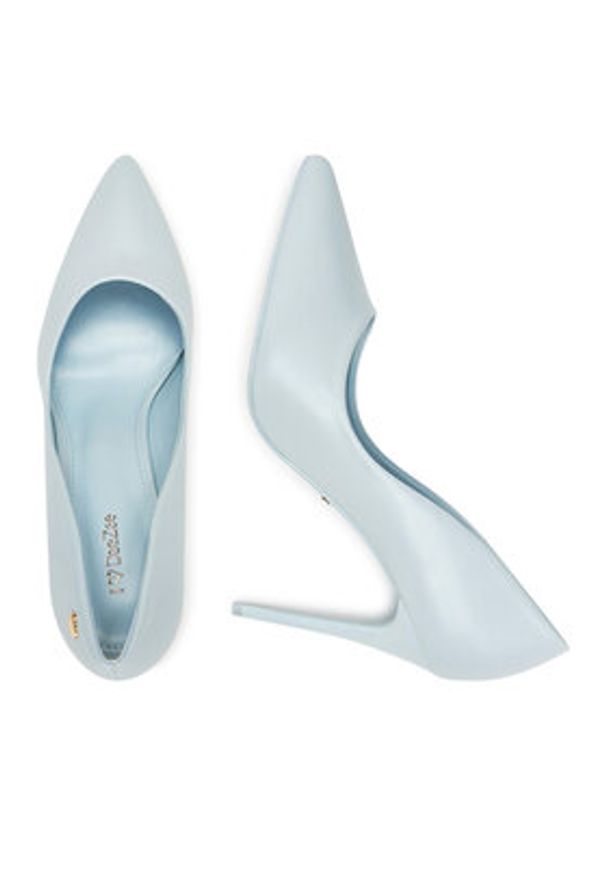 DeeZee Szpilki AB2-4503 Niebieski. Kolor: niebieski. Materiał: skóra. Obcas: na szpilce
