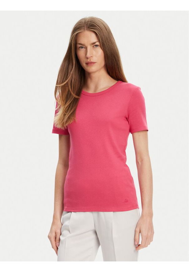 United Colors of Benetton - United Colors Of Benetton T-Shirt 3GA2E16A0 Różowy Regular Fit. Kolor: różowy. Materiał: bawełna