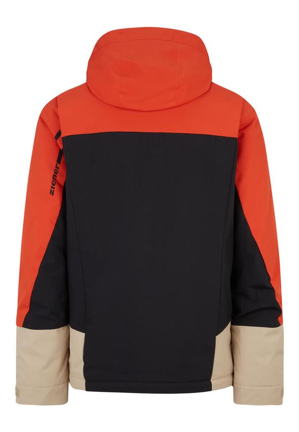 Kurtka narciarska męska Ziener Timbarra. Kolor: czarny, wielokolorowy, pomarańczowy. Sezon: zima. Sport: narciarstwo