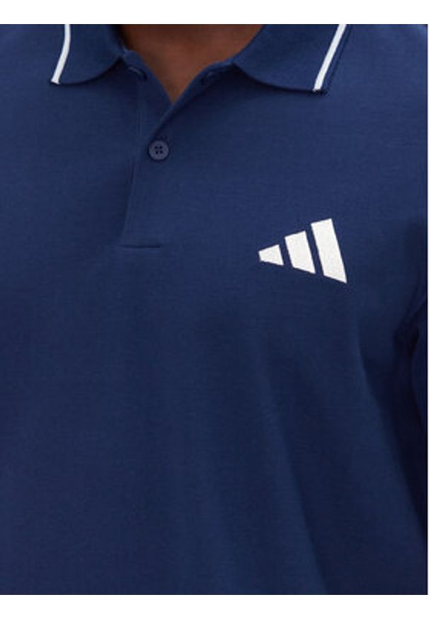 Adidas - adidas Polo Essentials Small Logo JE9021 Granatowy Regular Fit. Typ kołnierza: polo. Kolor: niebieski. Materiał: bawełna