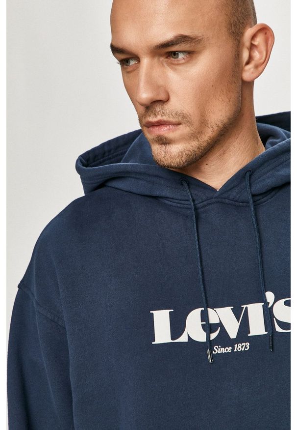 Levi's® - Levi's - Bluza bawełniana. Okazja: na spotkanie biznesowe. Kolor: niebieski. Materiał: bawełna. Styl: biznesowy