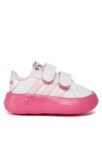 Adidas - adidas Sneakersy Grand Court 2.0 Tink Cf I ID8015 Biały. Kolor: różowy, biały. Materiał: skóra